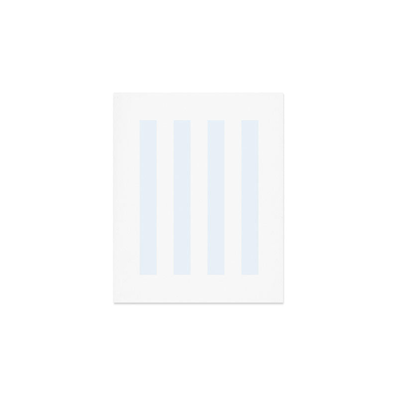 Alice Blue and White Cabana Tent Stripes Art Print Gallery Image 1