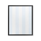 Alice Blue and White Cabana Tent Stripes Framed Canvas Print Gallery Image 8