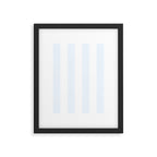 Alice Blue and White Cabana Tent Stripes Framed Art Print Gallery Image 6