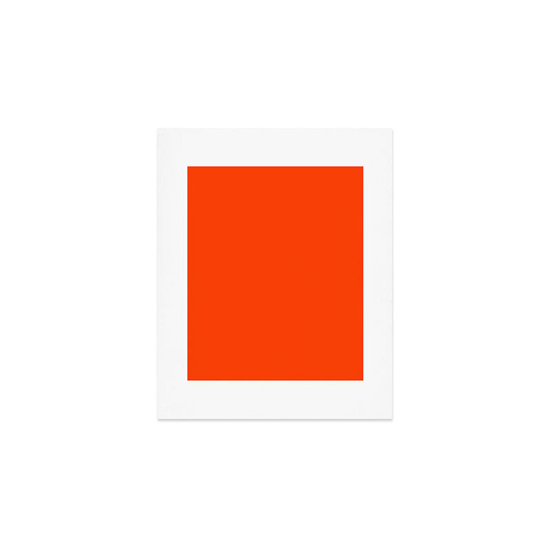 Bright Fluorescent Neon Orange Art Print Gallery Image 1