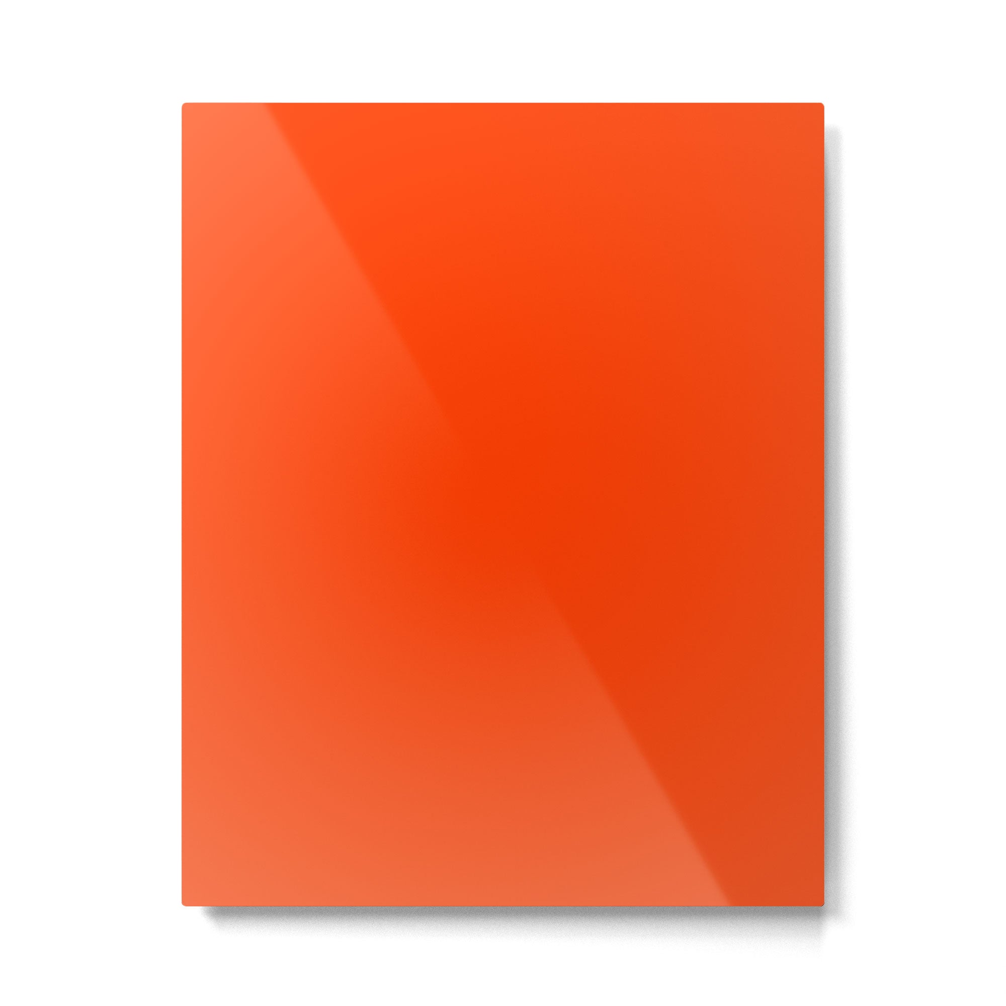 Bright Fluorescent Neon Orange Metal Print Gallery Image 6