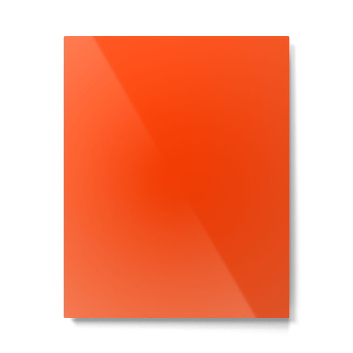 Bright Fluorescent Neon Orange Metal Print Gallery Image 1