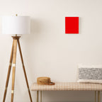 Bright Fluorescent Neon Red Fireball Canvas Print Gallery Image 2