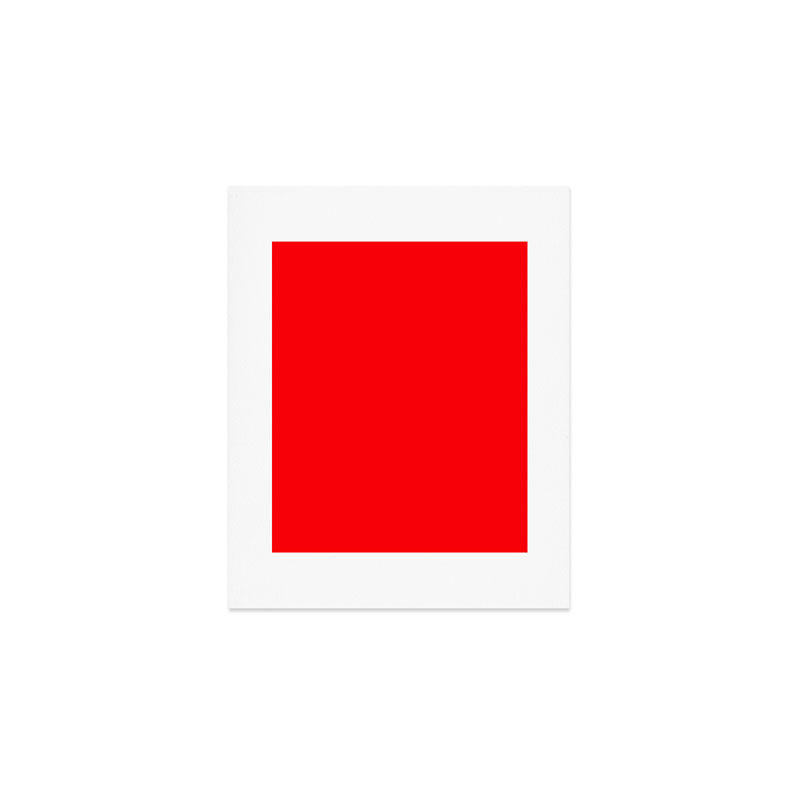 Bright Fluorescent Neon Red Fireball Art Print Gallery Image 1