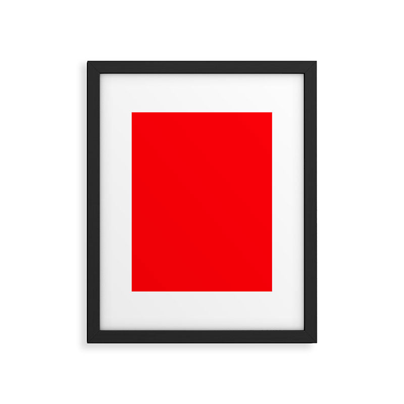 Bright Fluorescent Neon Red Fireball Framed Art Print Gallery Image 6