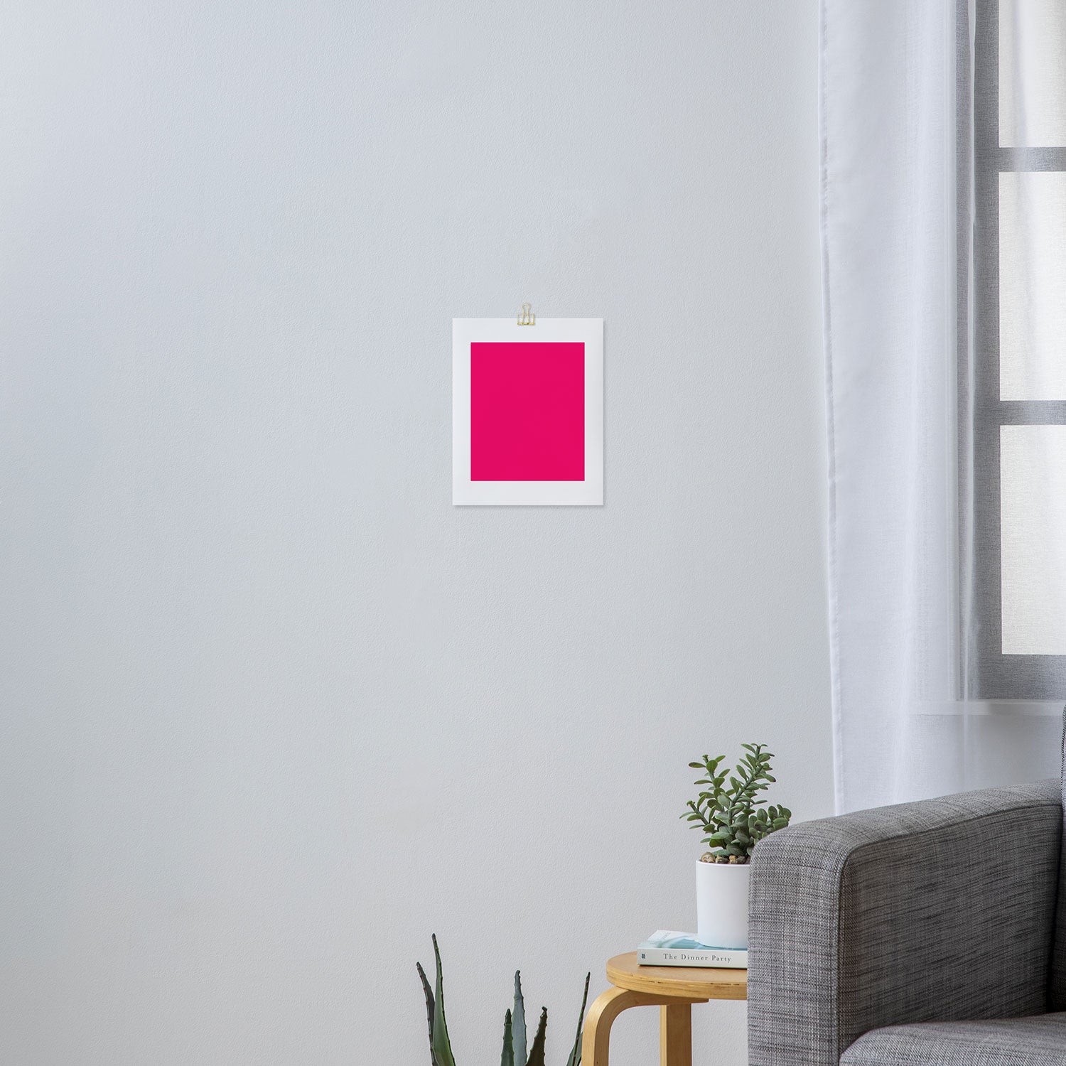 Bright Fluorescent Pink Neon Art Print Gallery Image 3