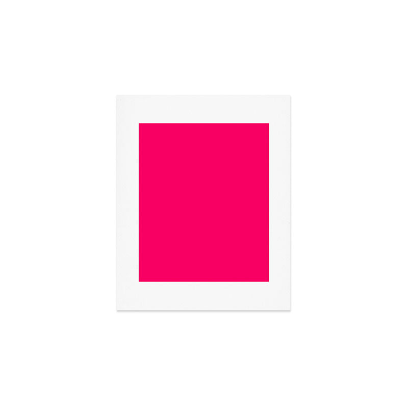 Bright Fluorescent Pink Neon Art Print Gallery Image 1
