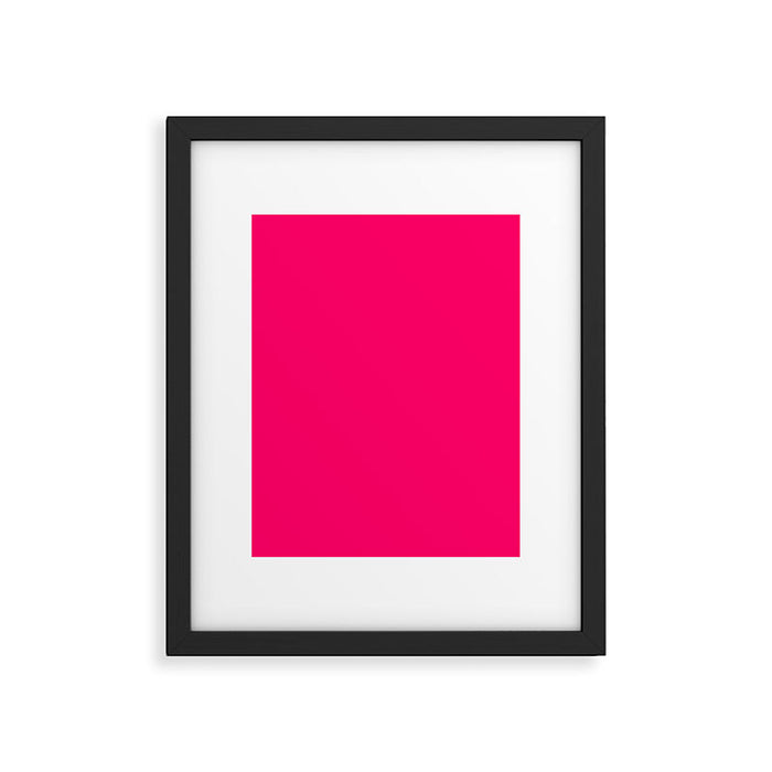 Bright Fluorescent Pink Neon Framed Art Print Gallery Image 1