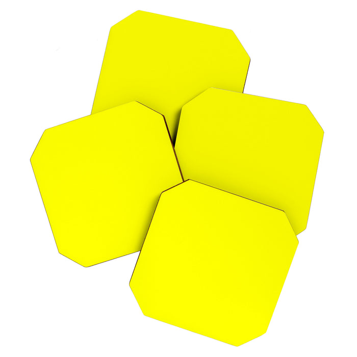 Bright Fluorescent Yellow Neon Coaster Gallery Image 1