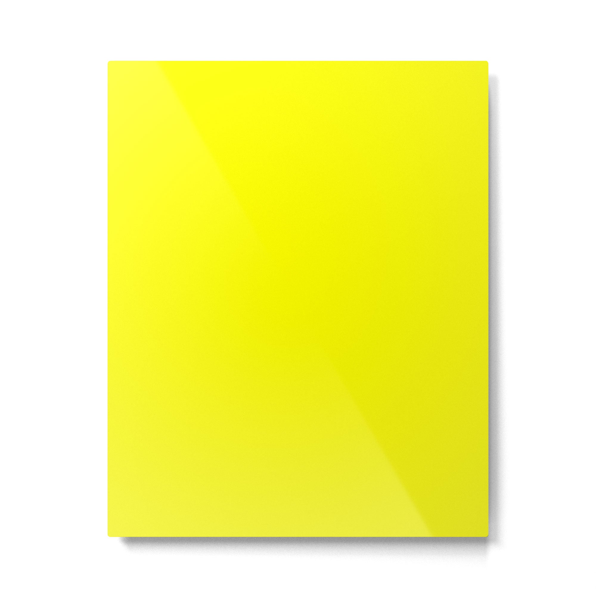 Bright Fluorescent Yellow Neon Metal Print Gallery Image 6