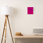 Bright Neon Hot Pink Fuchsia Brick Wall Canvas Print Gallery Image 2