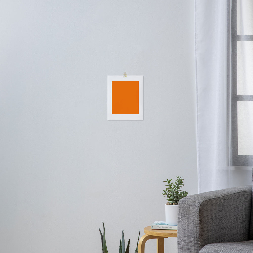 Bright Neon Orange Russet 2018 Fall Winter Color Trends Art Print Gallery Image 3