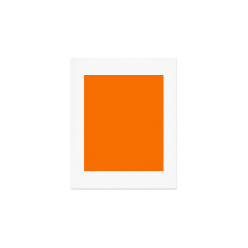 Bright Neon Orange Russet 2018 Fall Winter Color Trends Art Print Gallery Image 1