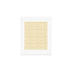 Buttercup Yellow Flower Blossoms on Butter Yellow Streaky Stripes Art Print Gallery Image 1