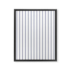 Classic Blue Baseball Stripe Lines On White Framed Canvas Print Gallery Image 8