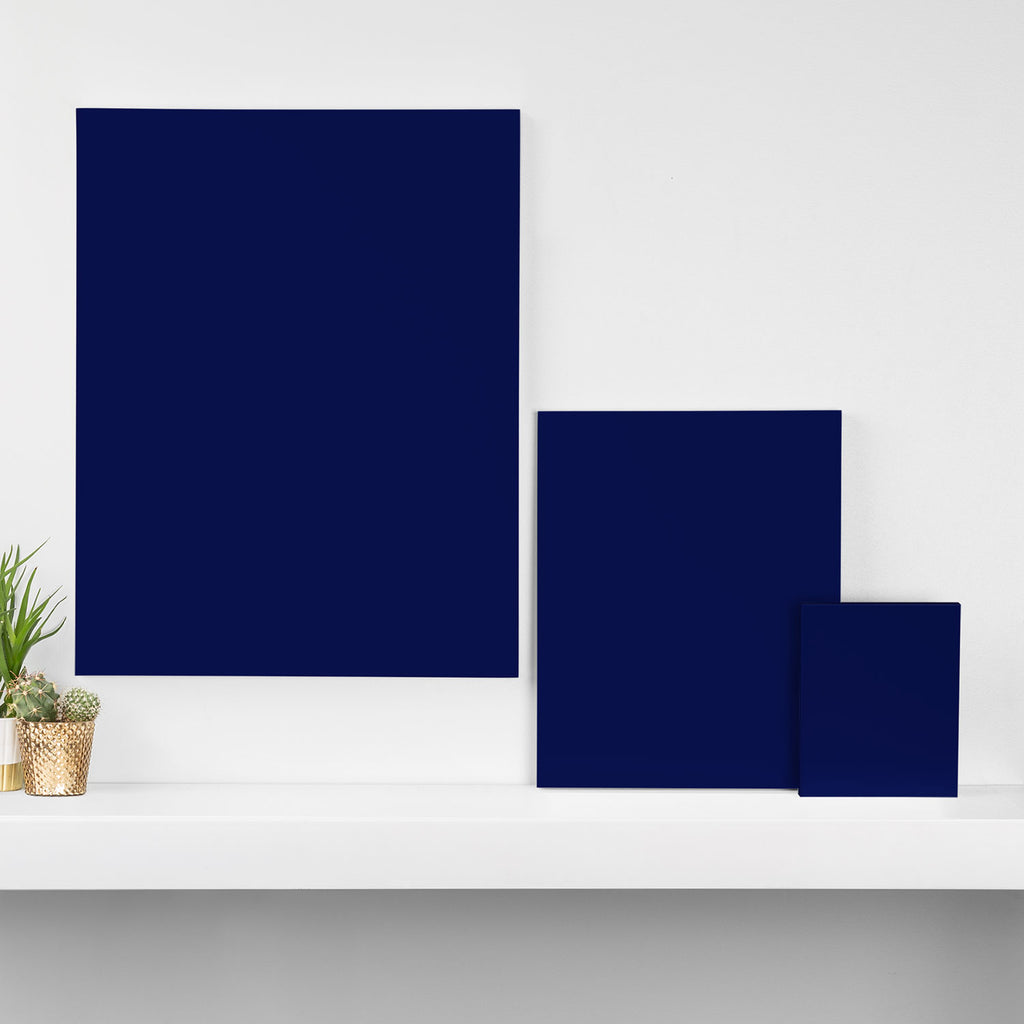 Classic Navy Blue Solid Color Canvas Print Gallery Image 3