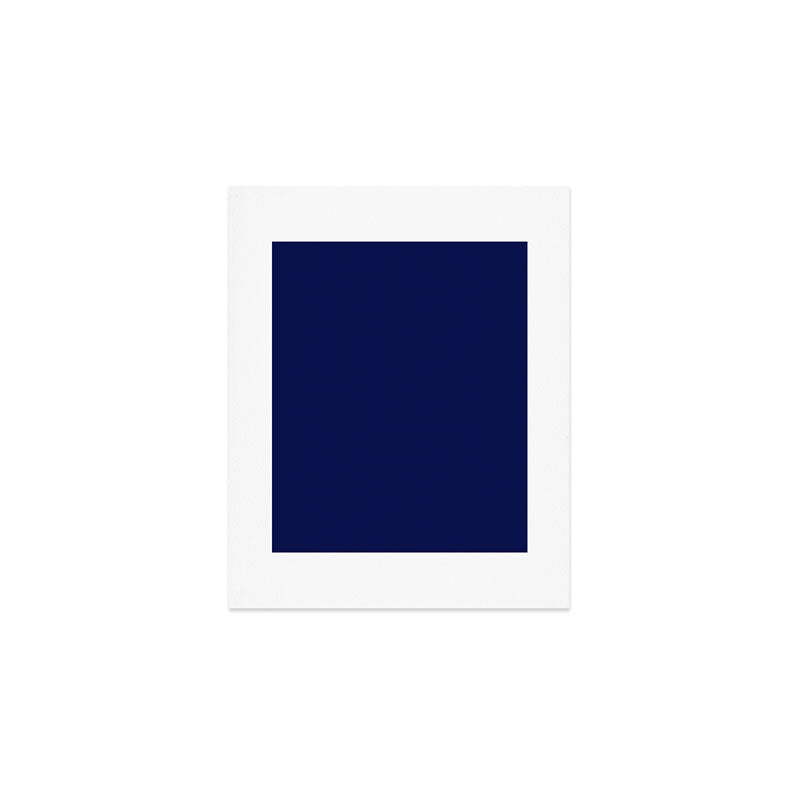 Classic Navy Blue Solid Color Art Print Gallery Image 1