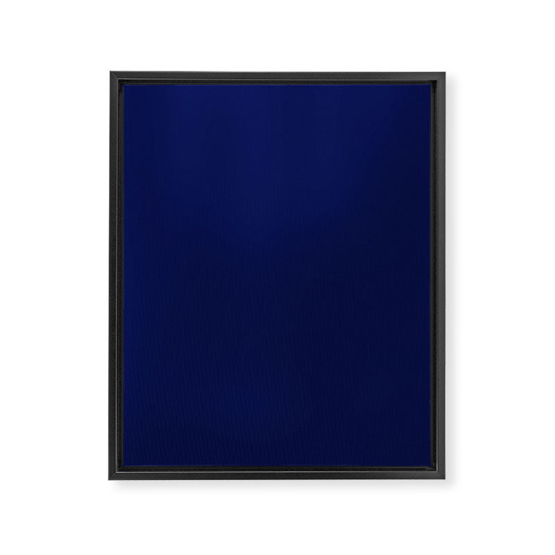 Classic Navy Blue Solid Color Framed Canvas Print Gallery Image 8