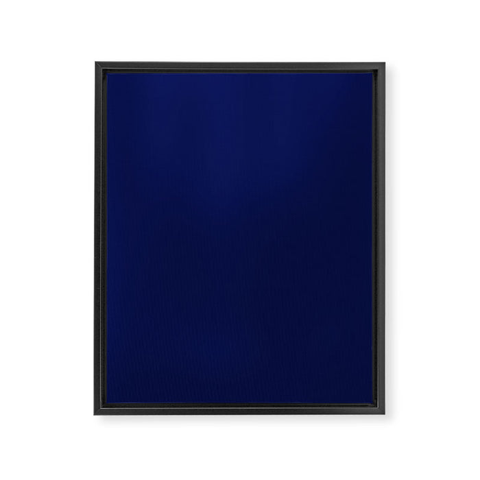 Classic Navy Blue Solid Color Framed Canvas Print Gallery Image 1