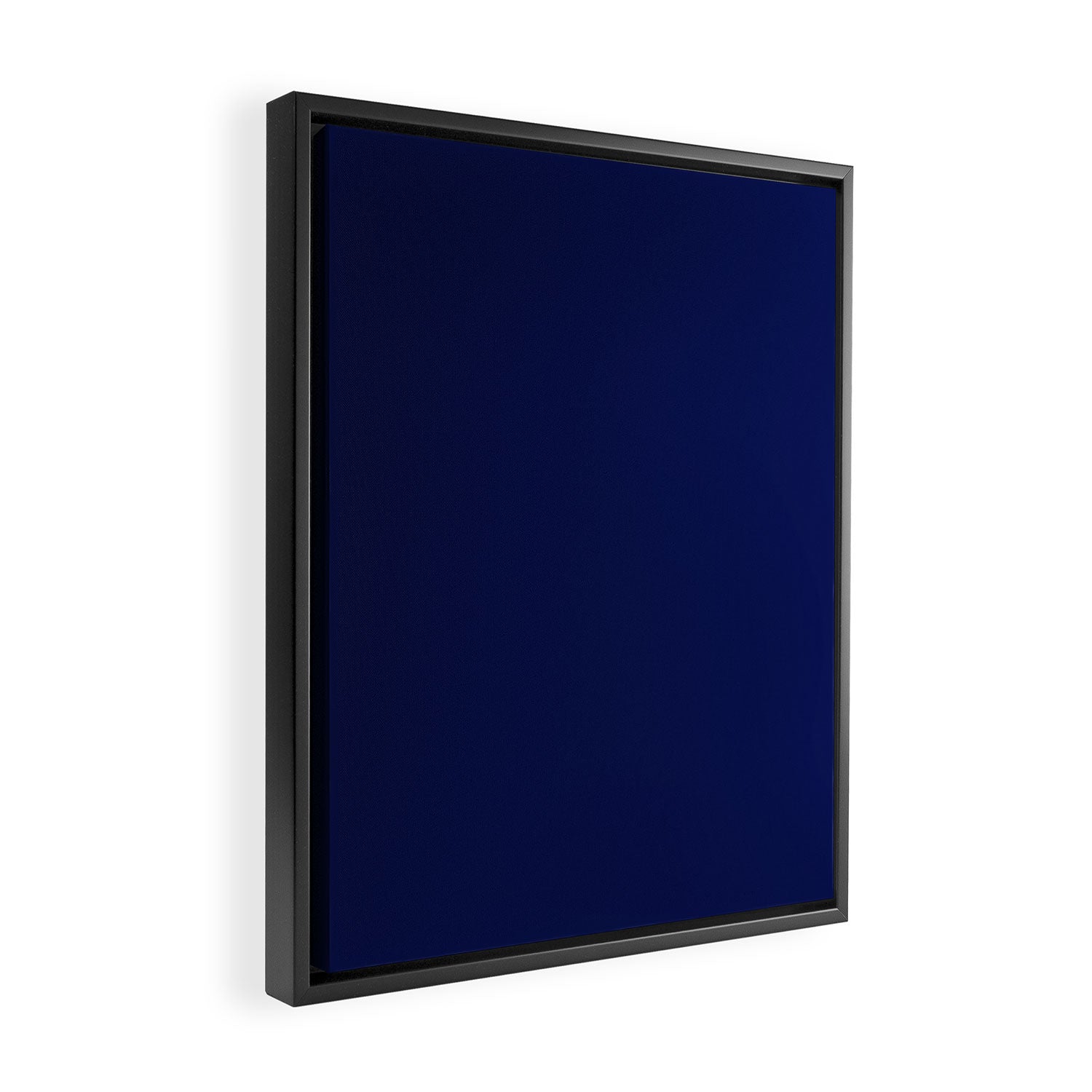 Classic Navy Blue Solid Color Framed Canvas Print Gallery Image 2