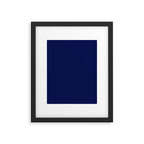 Classic Navy Blue Solid Color Framed Art Print Gallery Image 6