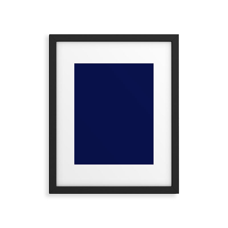 Classic Navy Blue Solid Color Framed Art Print Gallery Image 6