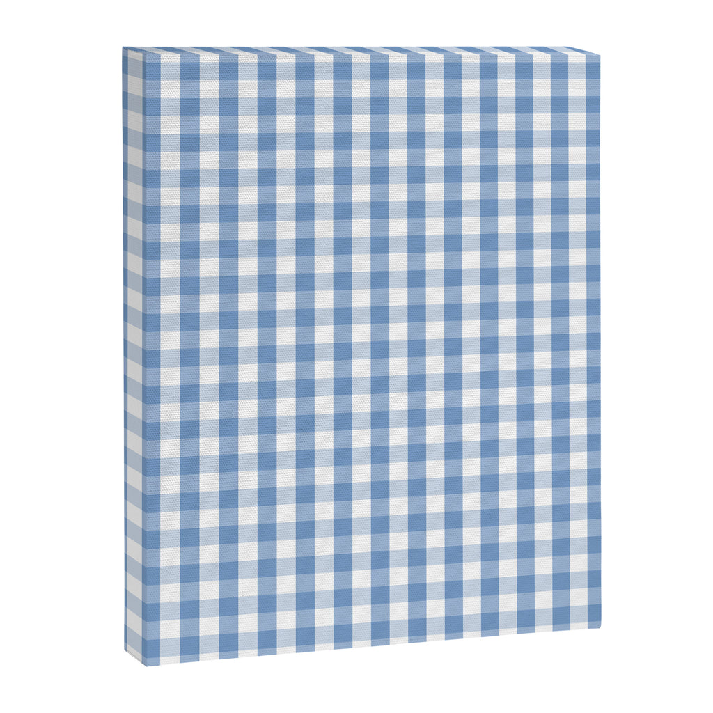 Classic Pale Blue Pastel Gingham Check Canvas Print Gallery Image 8