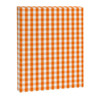 Classic Pumpkin Orange and White Gingham Check Pattern Canvas Print Gallery Image 8