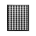 Classic Small Black & White Gingham Check Pattern Framed Canvas Print Gallery Image 8