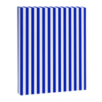 Cobalt Blue and White Vertical Deck Chair Stripe Canvas Print Gallery Image 8