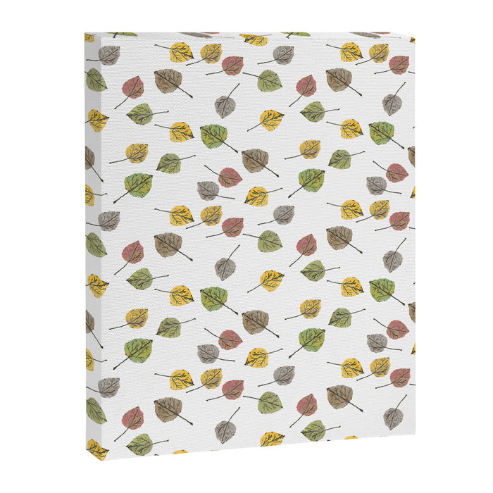 Colorado Aspen Tree Leaves Hand-painted Watercolors in Golden Autumn Shades on Clear Canvas Print Gallery Image 1