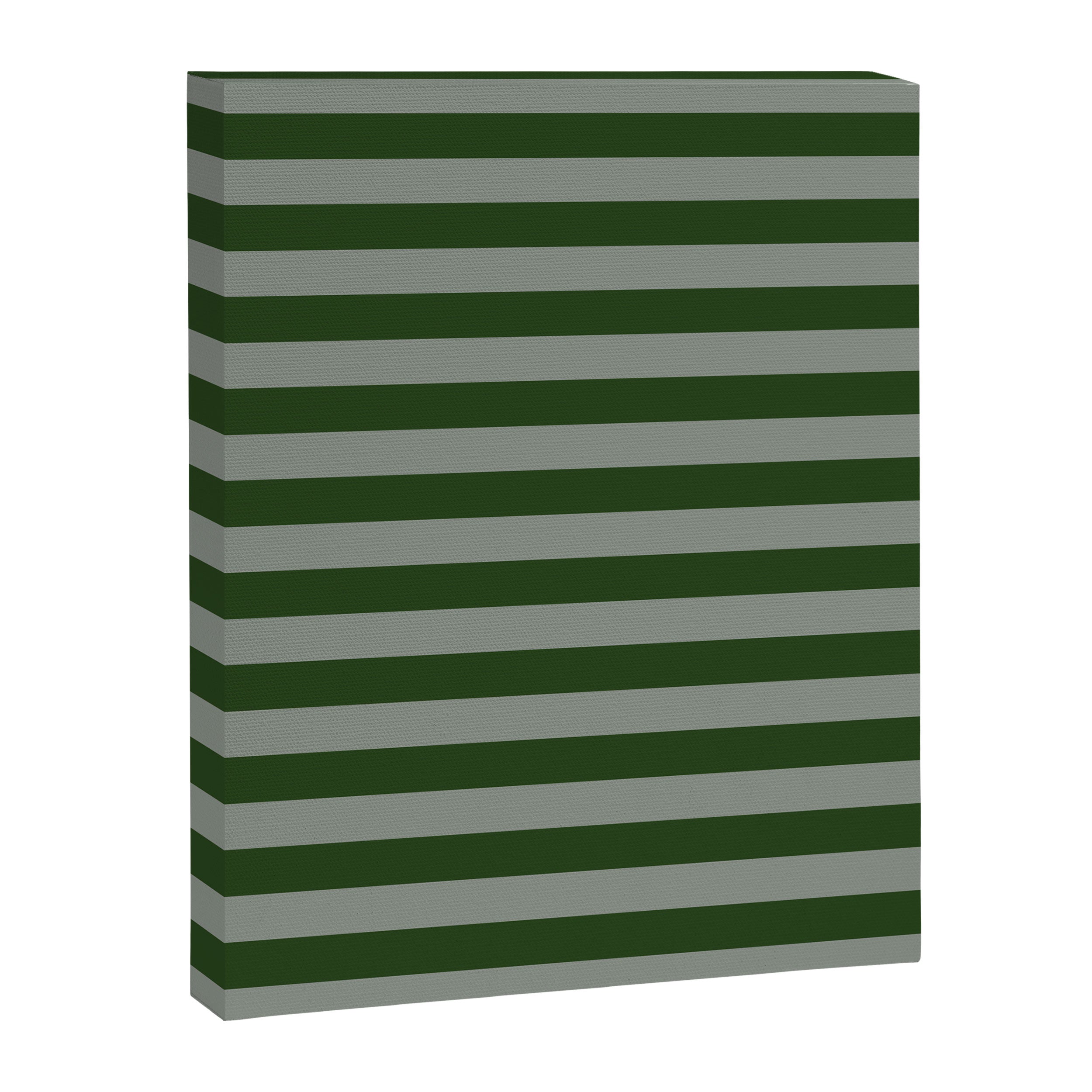 Dark Forest Green Summer Cabana Beach Picnic Stripes Canvas Print Gallery Image 8
