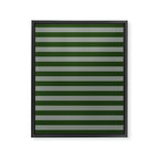 Dark Forest Green Summer Cabana Beach Picnic Stripes Framed Canvas Print Gallery Image 8