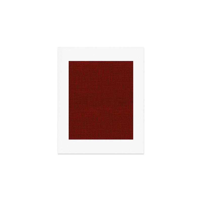 Dark Red Christmas Burlap Cloth Art Print Gallery Image 1