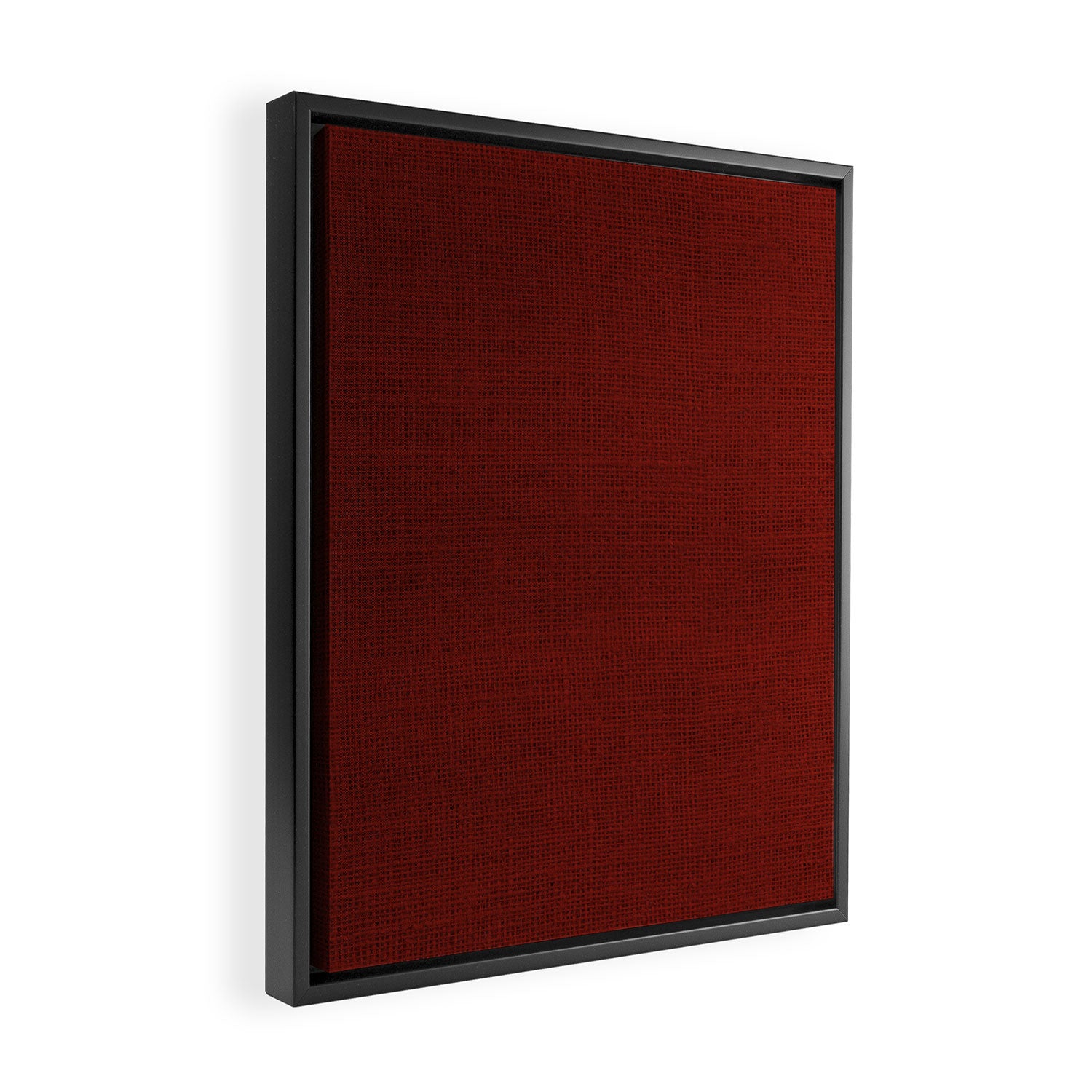 Dark Red Christmas Burlap Cloth Framed Canvas Print Gallery Image 2