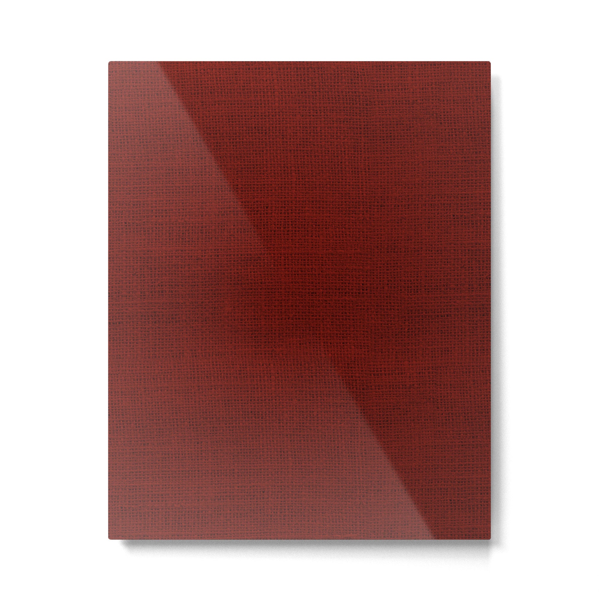 Dark Red Christmas Burlap Cloth Metal Print Gallery Image 6
