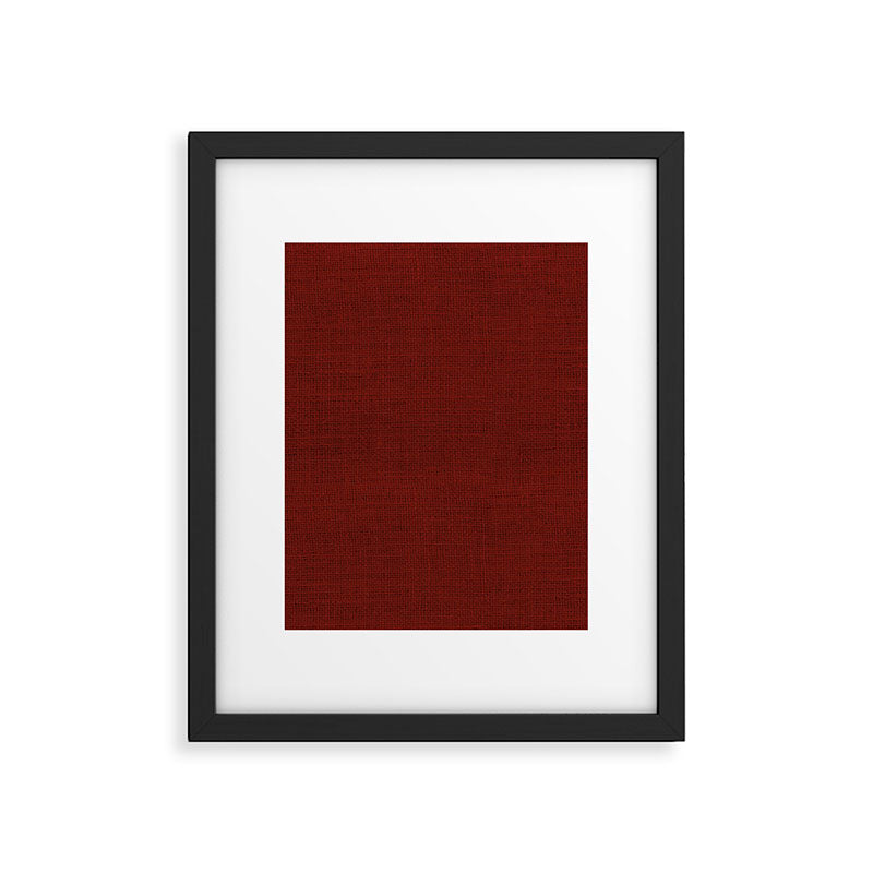 Dark Red Christmas Burlap Cloth Framed Art Print Gallery Image 6