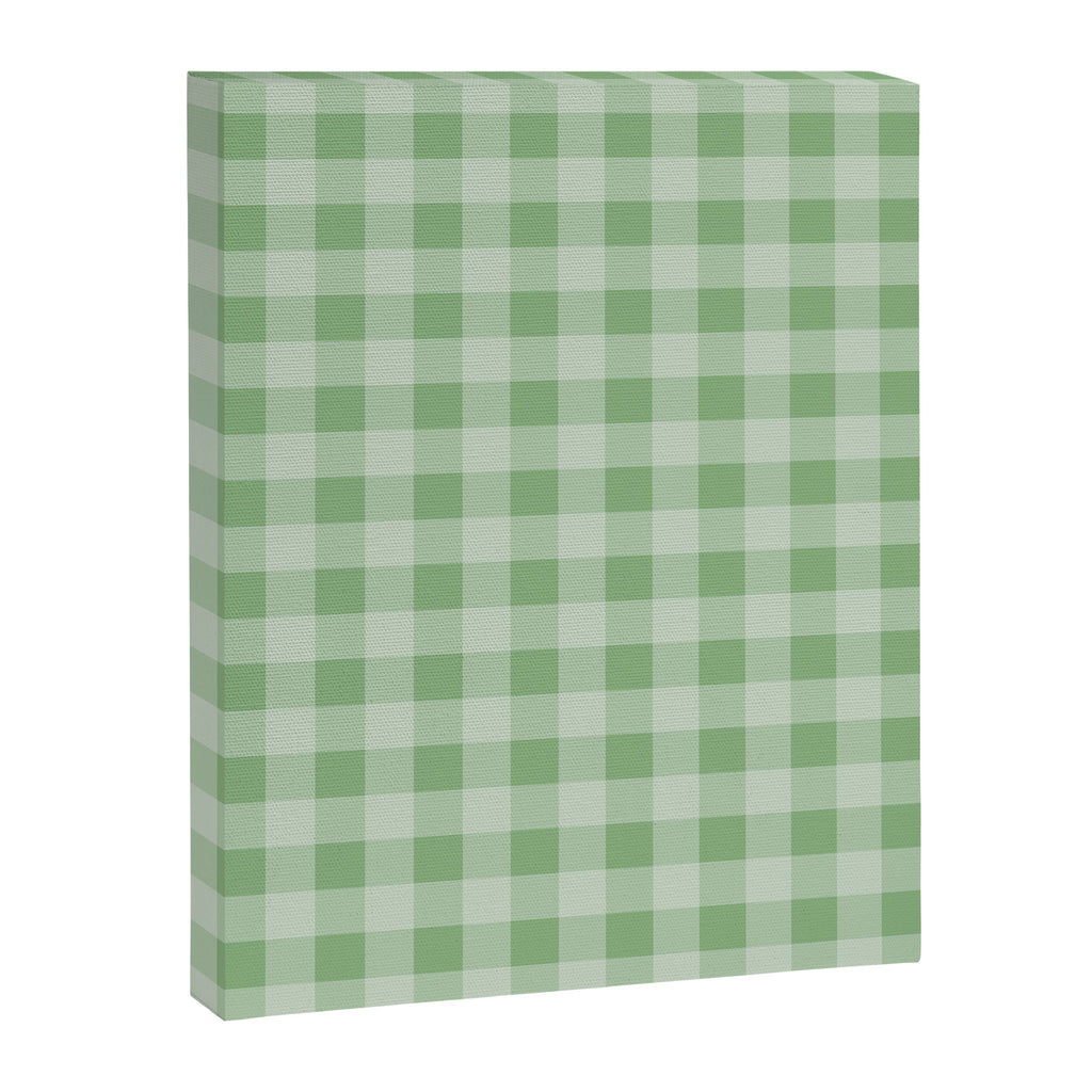 Dark Sea Green Summer Cabana Beach Picnic Gingham Check Canvas Print Gallery Image 8