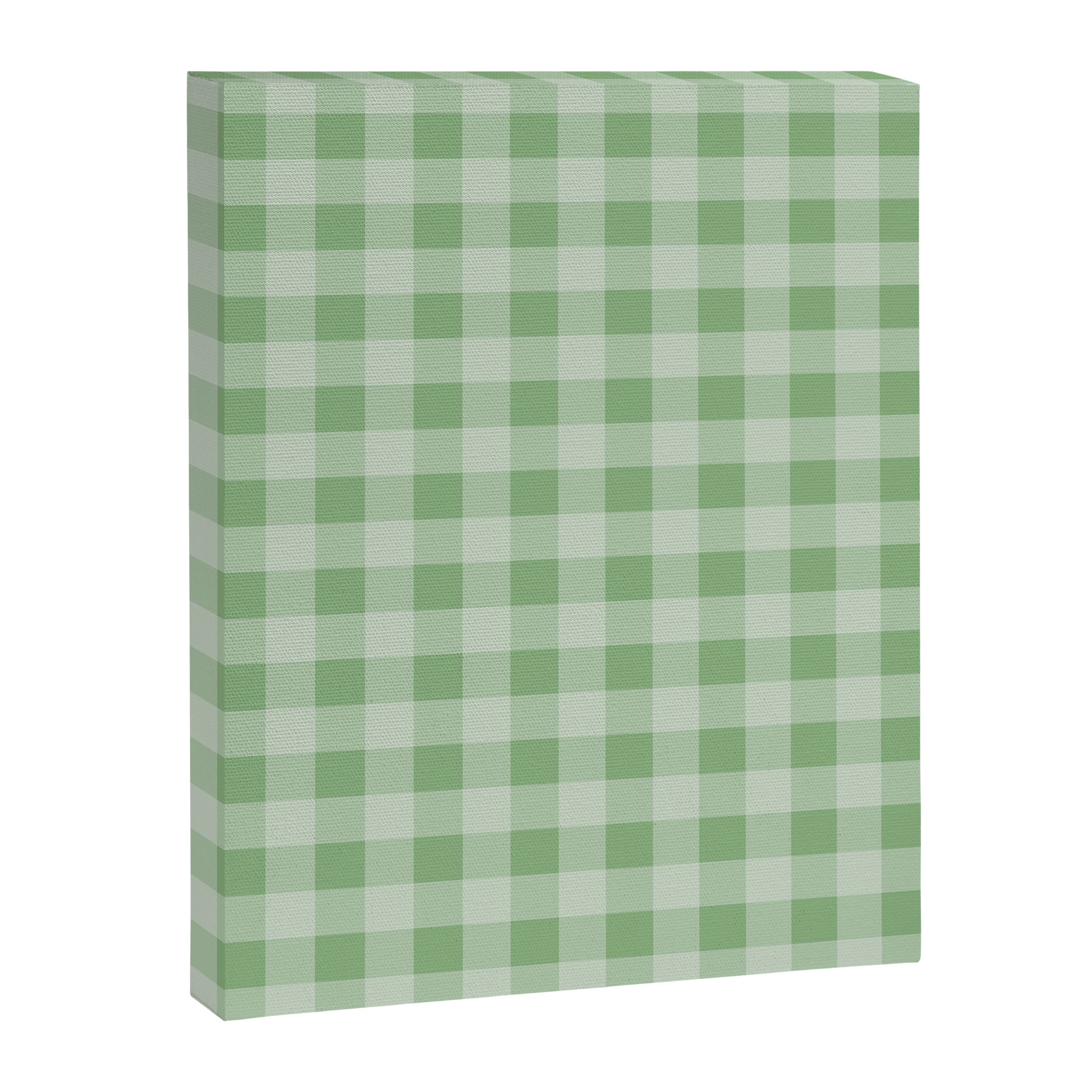 Dark Sea Green Summer Cabana Beach Picnic Gingham Check Canvas Print Gallery Image 8