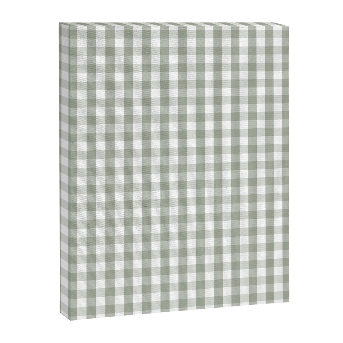 Desert Sage Grey Green and White Gingham Check Canvas Print Gallery Image 8