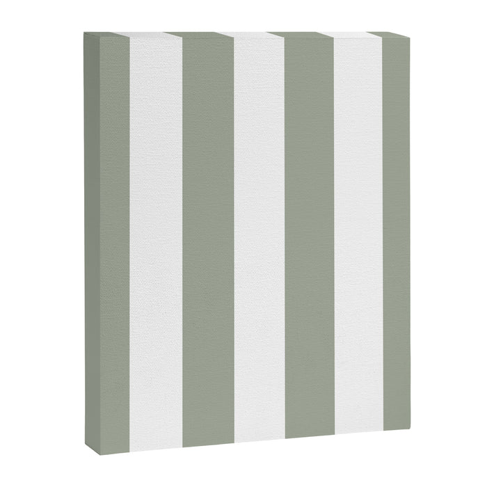 Desert Sage Grey Green Circus Tent Stripe Canvas Print Gallery Image 1