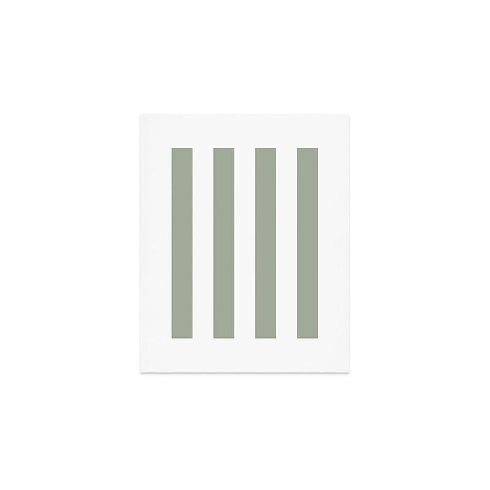 Desert Sage Grey Green Circus Tent Stripe Art Print Gallery Image 1