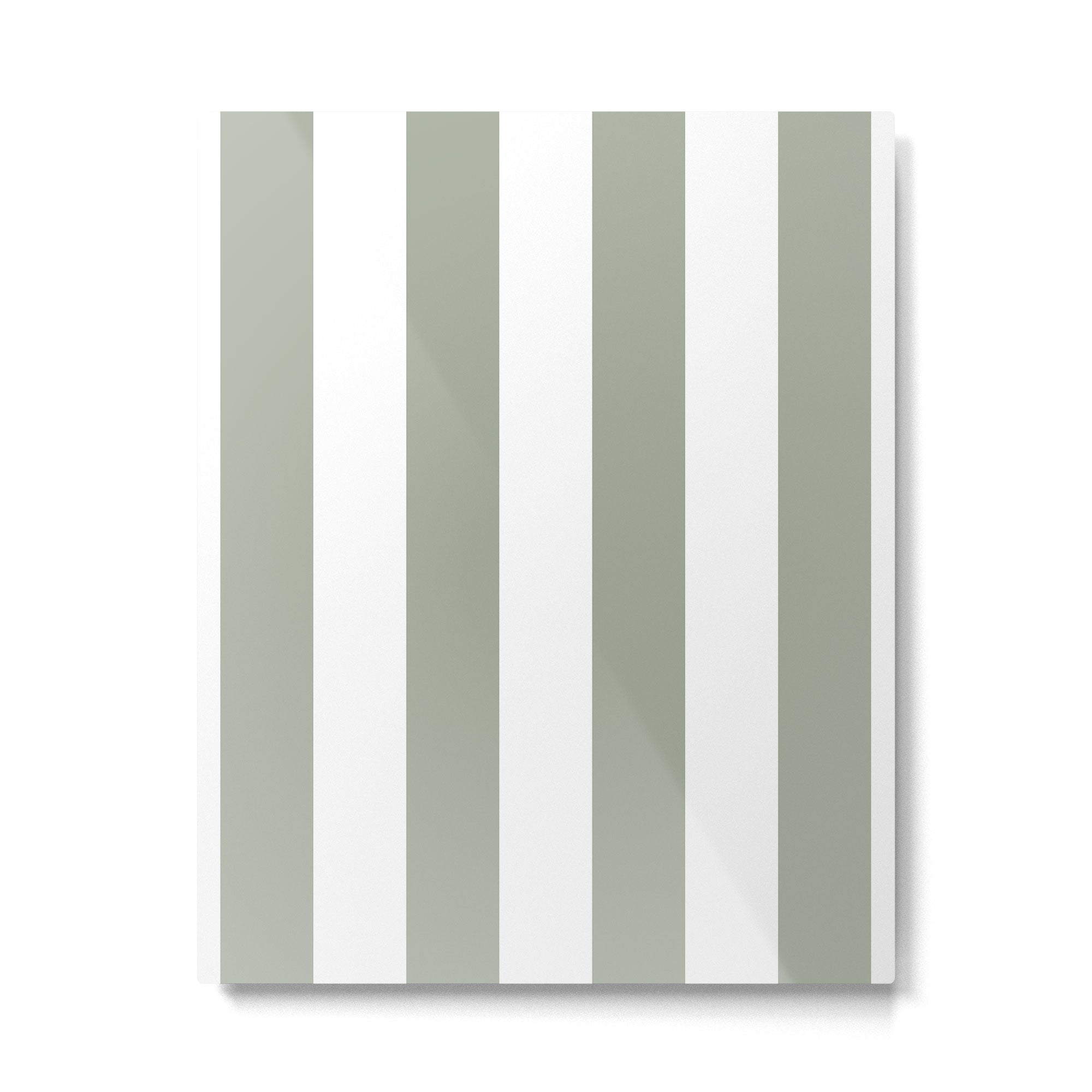 Desert Sage Grey Green Circus Tent Stripe Metal Print Gallery Image 6