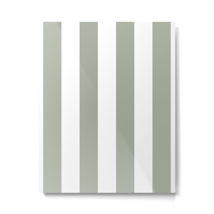 Desert Sage Grey Green Circus Tent Stripe Metal Print Gallery Image 1