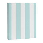 Duck Egg Pale Aqua Blue and White Wide Vertical Cabana Tent Stripe Canvas Print Gallery Image 8