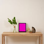 Fluorescent Neon Hot Pink Framed Canvas Print Gallery Image 4