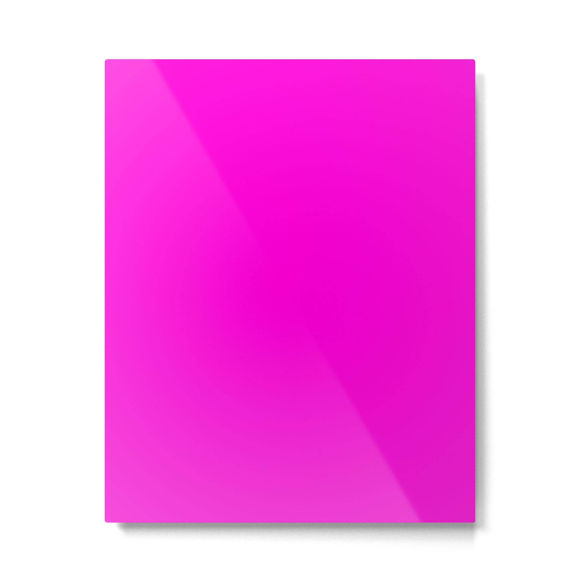 Fluorescent Neon Hot Pink Metal Print Gallery Image 6