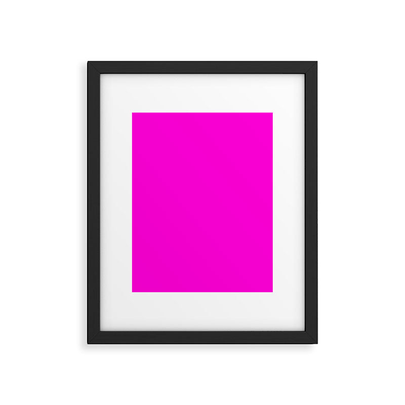 Fluorescent Neon Hot Pink Framed Art Print Gallery Image 6