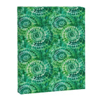 Jumbo Tie Dye Batik in Bright Green Circling Swirls on Teal Canvas Print Gallery Image 8