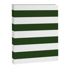 Large Dark Forest Green and White Cabana Tent Stripes Canvas Print Gallery Image 8